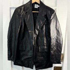 Princess Polly Metallic Leather Blazer